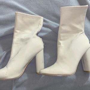 Sand Block Heel Boots